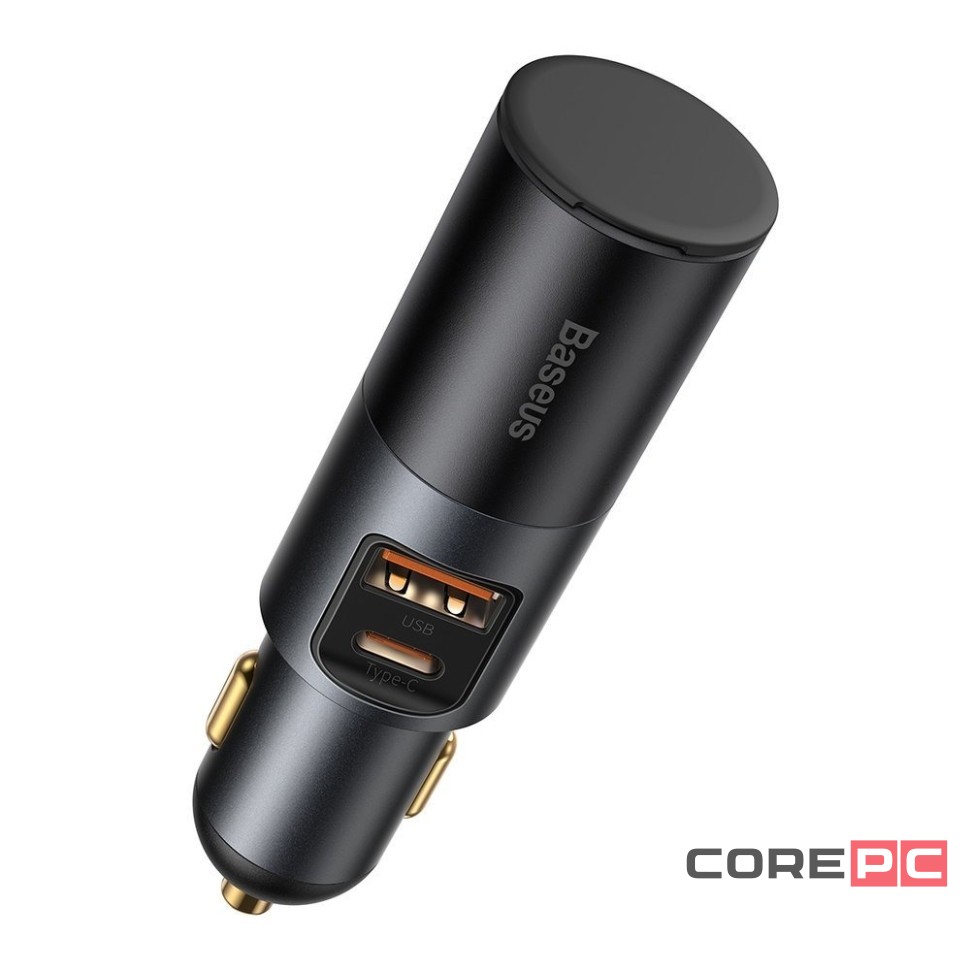 Автомобильное заряд. устр. Baseus Share 1USB/1C 3.4A 60W CCBT-C0G черное