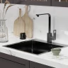 Смеситель для кухни MIXLINE МЛ34-032/ML34-032, рычажное управление, цвет черный