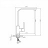 Смеситель для кухни MIXLINE МЛ34-032/ML34-032, рычажное управление, цвет черный