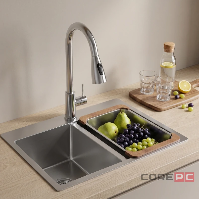Смеситель для кухни MIXLINE МЛНС-0323Х, рычажное управление, цвет хром