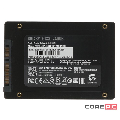 Твердотельный накопитель Gigabyte 240 Gb GP-GSTFS31240GNTD