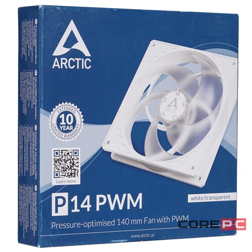 Вентилятор для корпуса Arctic Cooling ARCTIC P14 PWM White/Transparent ACFAN00223A