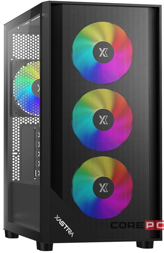 Компьютерный корпус XASTRA A401M 4ARGB Black (A401M-4FC12A-BK)