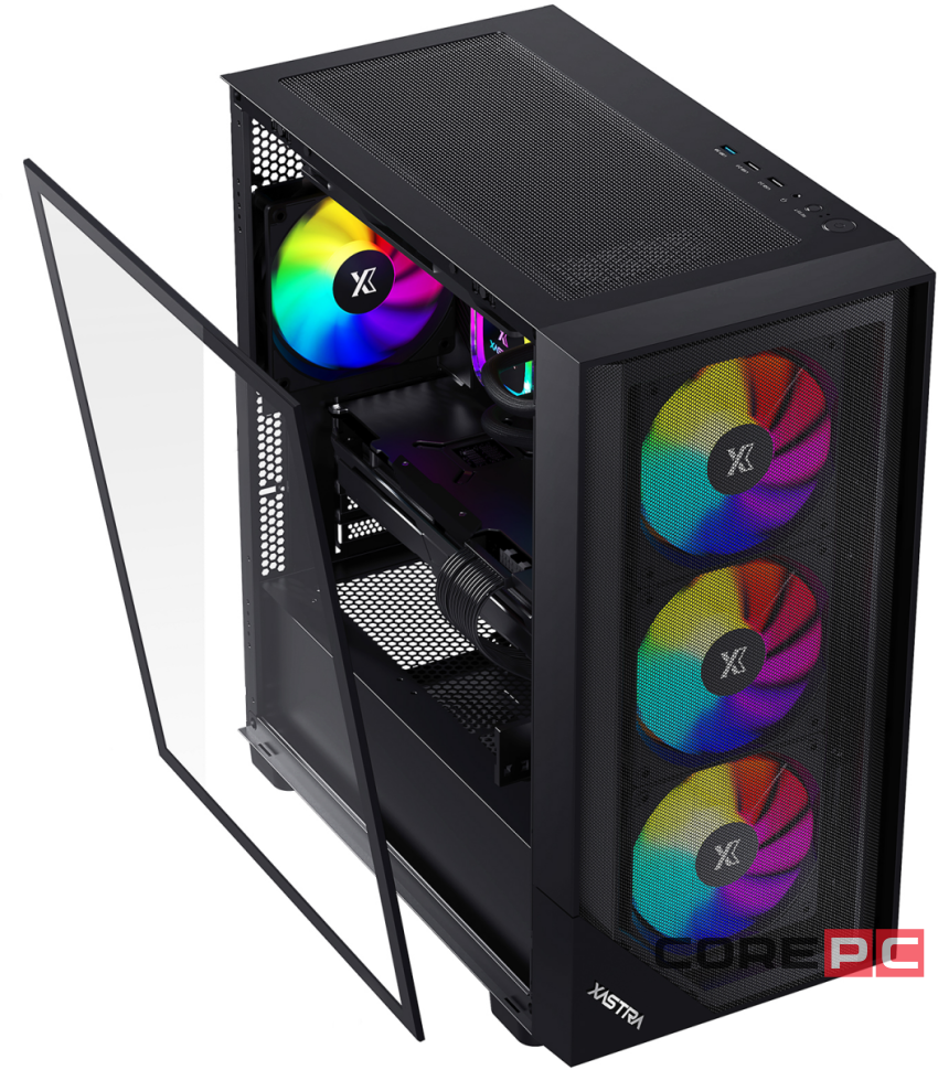 Компьютерный корпус XASTRA A401M 4ARGB Black (A401M-4FC12A-BK)