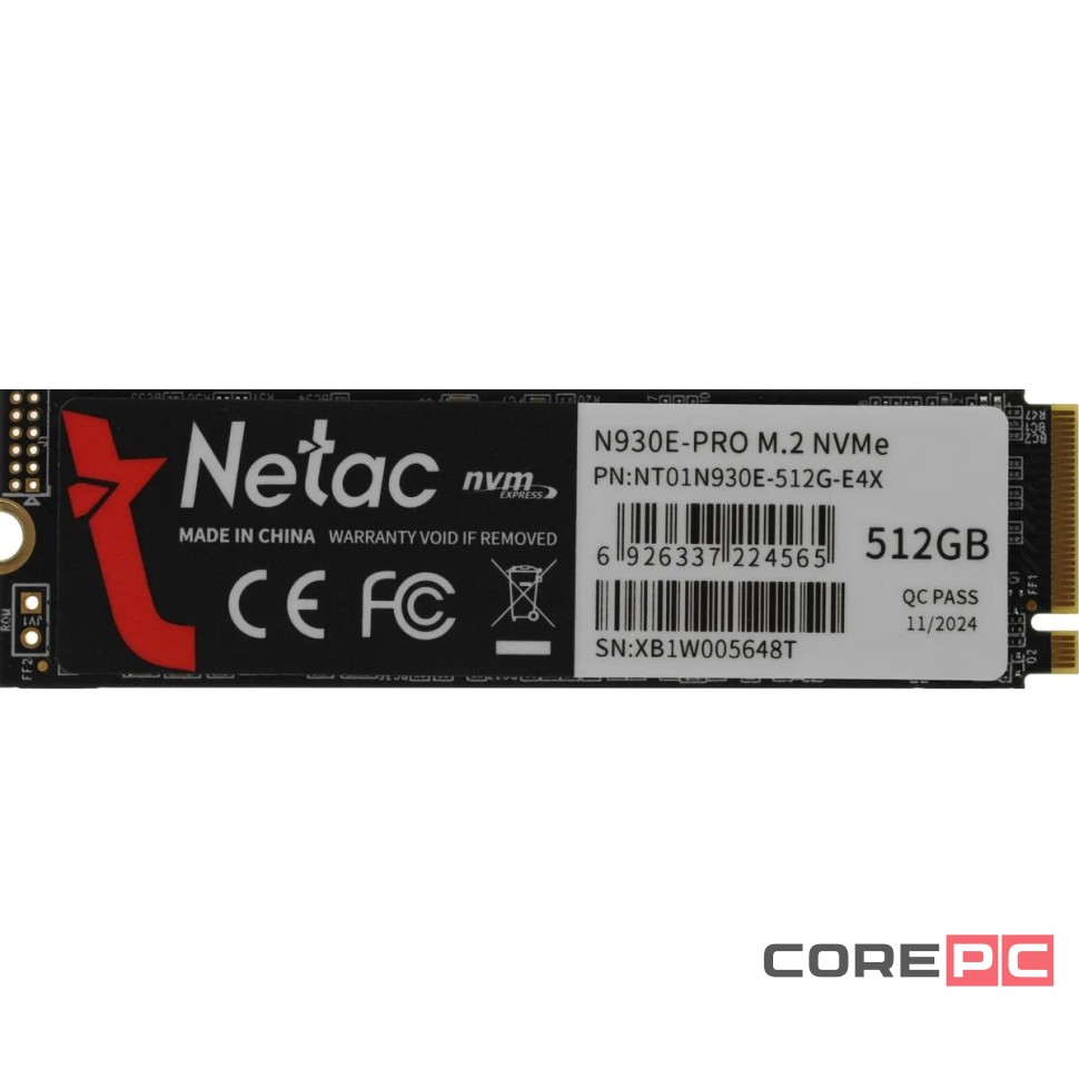 Твердотельный накопитель NETAC 512 Gb NT01N930E-512G-E4X