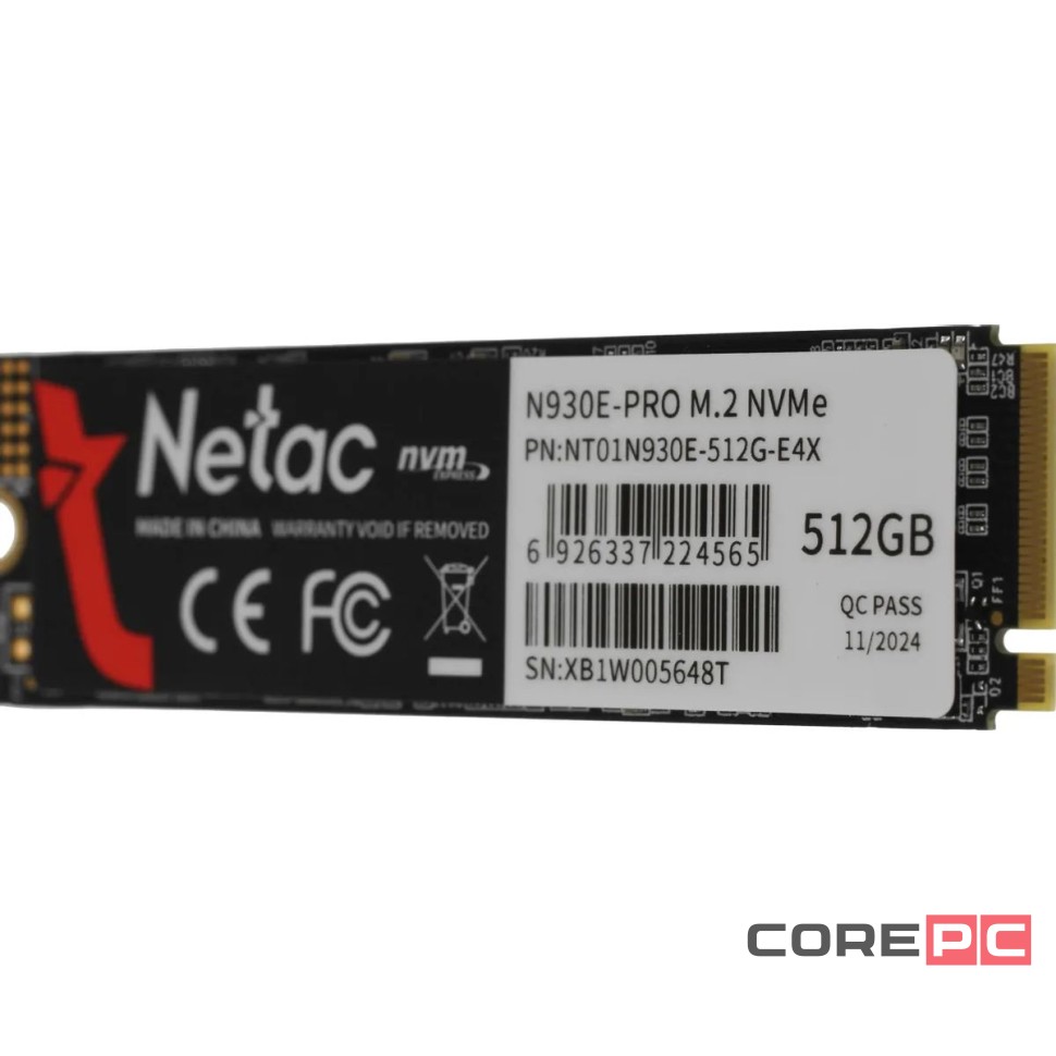 Твердотельный накопитель NETAC 512 Gb NT01N930E-512G-E4X