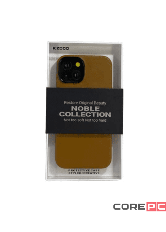 Накладка для i-Phone 14 Plus K-Doo Noble кожаная коричневая