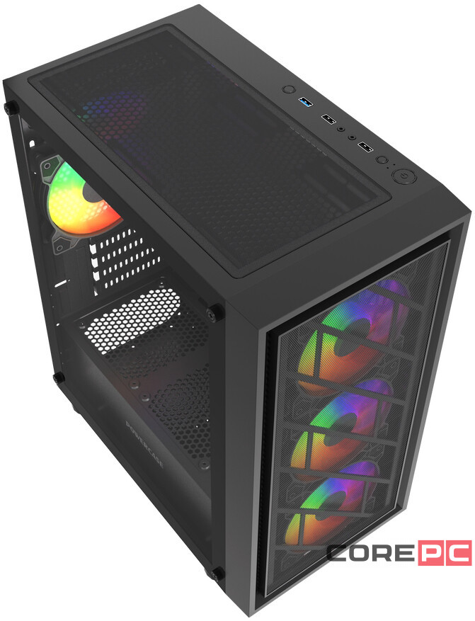 Компьютерный корпус Powercase Mistral Micro EM16 FRGB Black (CMMEM16B-L4)