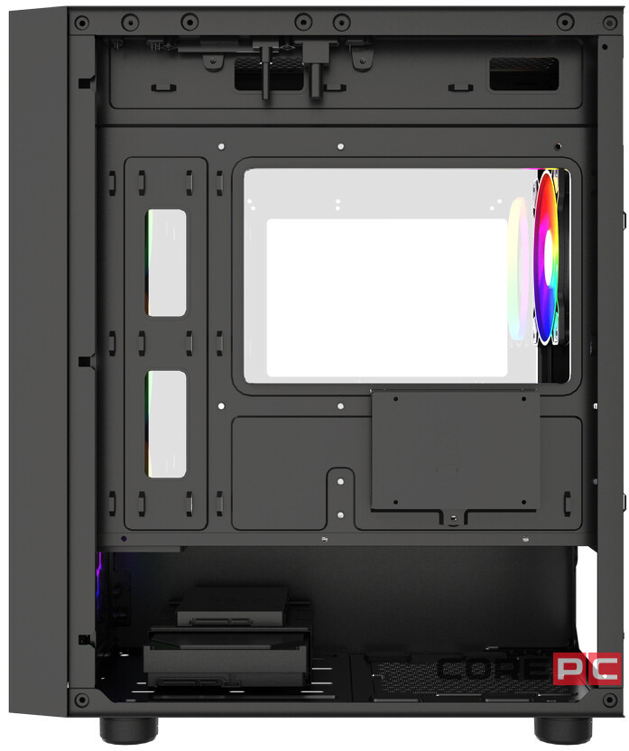 Компьютерный корпус Powercase Mistral Micro EM16 FRGB Black (CMMEM16B-L4)