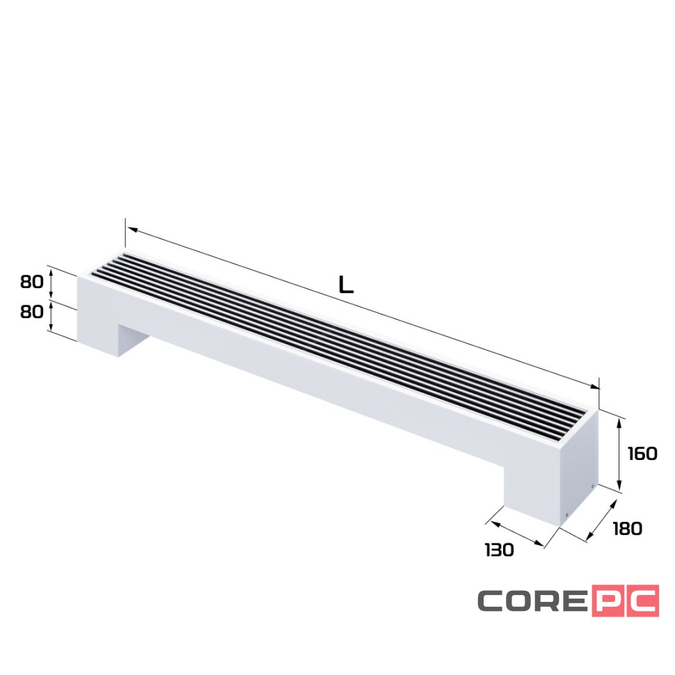 Конвектор напольный Royal Thermo STEP-80/180/900-1-N-WT-LG-NA