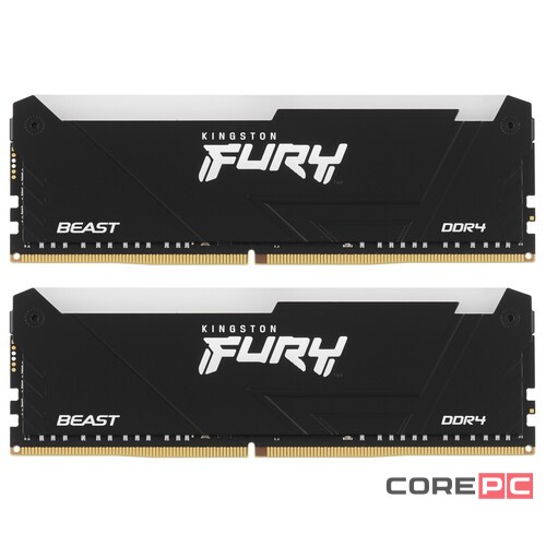 Оперативная память 16 Gb 3600 MHz Kingston FURY Beast RGB XMP Black (KF436C17BB2AK2/16)
