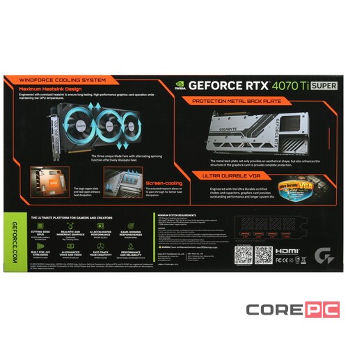 Видеокарта Gigabyte (GV-N407TSWF3MAX OC-16GD) GeForce RTX 4070 Ti SUPER 16GB WINDFORCE MAX OC
