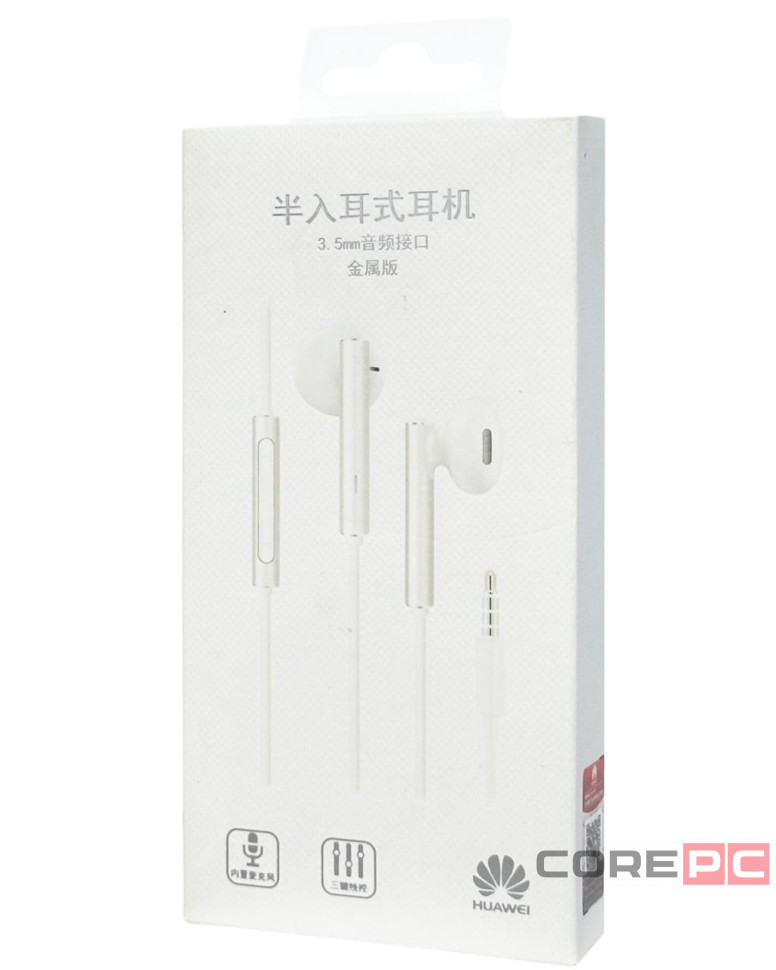 Стереонаушники Huawei AM116 с микрофоном белые