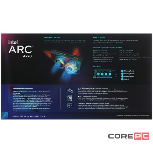 Видеокарта Acer (DP.BKCWW.P02) Intel Arc A770 16GB Predator BiFrost OC