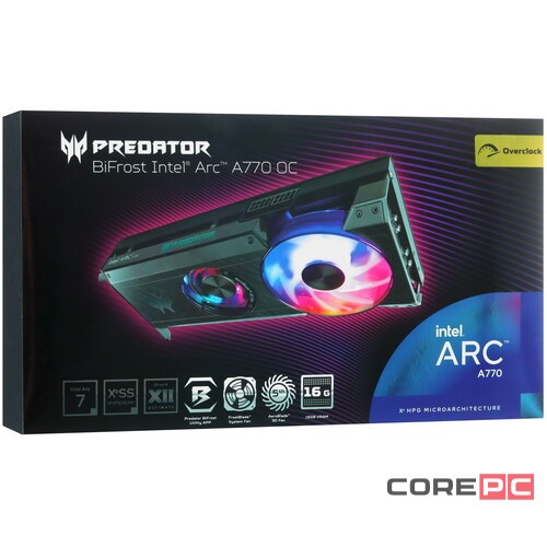 Видеокарта Acer (DP.BKCWW.P02) Intel Arc A770 16GB Predator BiFrost OC