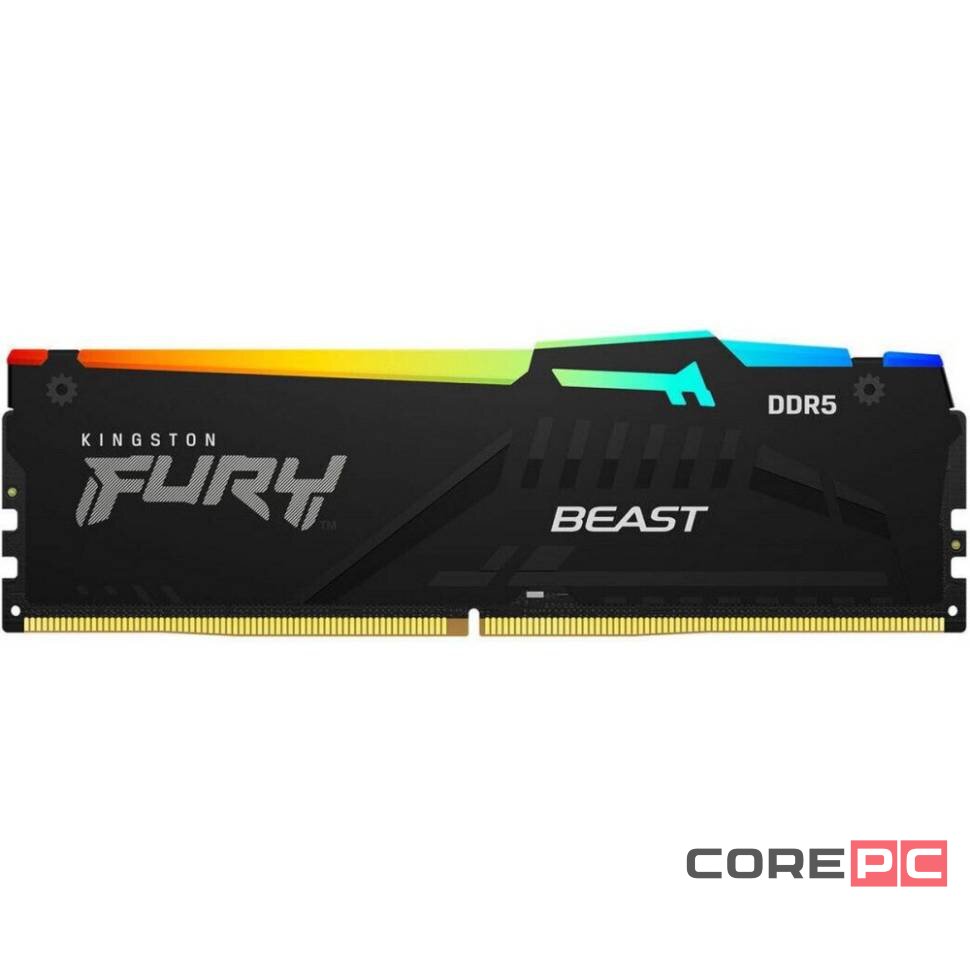 Оперативная память 16 Gb 6000 MHz Kingston FURY Beast RGB Black (KF560C36BBE2A-16)