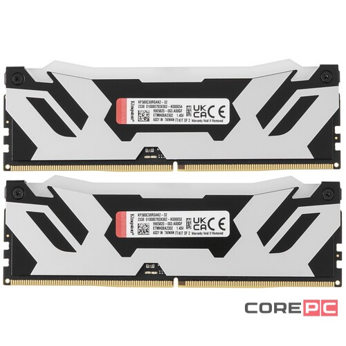 Оперативная память 32 Gb 8000 MHz Kingston FURY Renegade RGB XMP Silver/Black (KF580C38RSAK2-32)