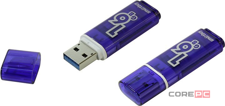 3.0 USB флеш накопитель Smartbuy 16GB Glossy series Dark Blue (SB16GBGS-DB)