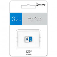 micro SDHC карта памяти Smartbuy 032GB UHS-I BLUE (без адаптеров)