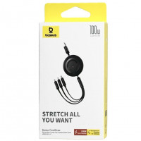 Кабель-зарядка Type-C Baseus Free2Draw 3в1 Micro/Lightning/Type-C 100W 1.1м (P10368700111-03) черный