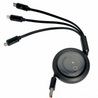 Кабель-зарядка Type-C Baseus Free2Draw 3в1 Micro/Lightning/Type-C 100W 1.1м (P10368700111-03) черный