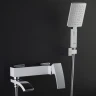 Смеситель для ванны Gappo G3207-8, рычажное управление, цвет хром/белый