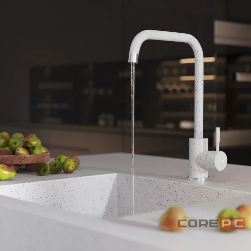 Смеситель для кухни MIXLINE МЛ-ГС12/ML-GS12 (328), рычажное управление, цвет бежевый