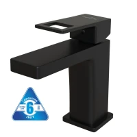 Смеситель для раковины MIXLINE МЛ34-04/ML34-04, рычажное управление, цвет черный