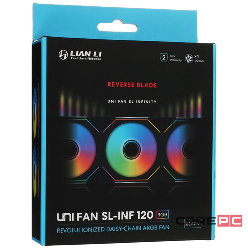 Вентилятор для корпуса Lian Li UNI FAN SL-INF 120 Reverse ARGB Black (G99.12RSLIN1B.R0)