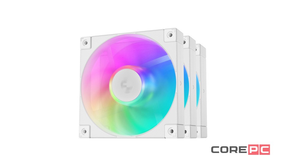 Комплект вентиляторов для корпуса Deepcool FD12 ARGB WH-3 IN 1 ARGB White BOX
