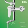 Душевая система Iddis 35к ZDXSB3Fi06 Зодиак Икс (Zodiac X) лейка тропический душ, излив, хром