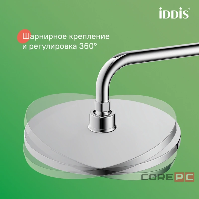 Душевая система Iddis 35к ZDXSB3Fi06 Зодиак Икс (Zodiac X) лейка тропический душ, излив, хром