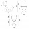 Унитаз компакт Sanita WC.CC/Kama/2-TM/WHT.G/S1 с сиденьем, микролифт, цвет белый
