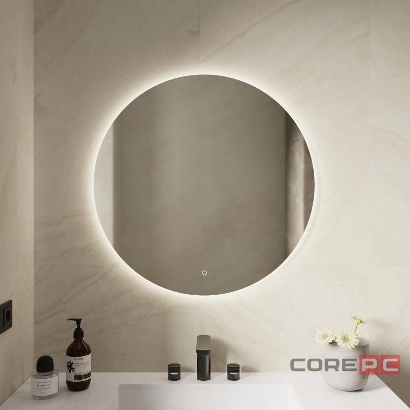 Зеркало MIXLINE Саванна D770 сенсорный выключатель, светодиодная подсветка