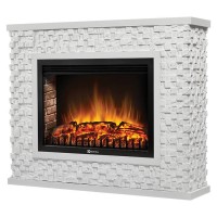 Каминокомплект: Очаг Electrolux EFP/P-3320RLS с порталом Quadro 30 камень песчаник античный бел