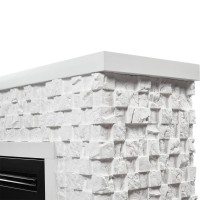 Каминокомплект: Очаг Electrolux EFP/P-3320RLS с порталом Quadro 30 камень песчаник античный бел