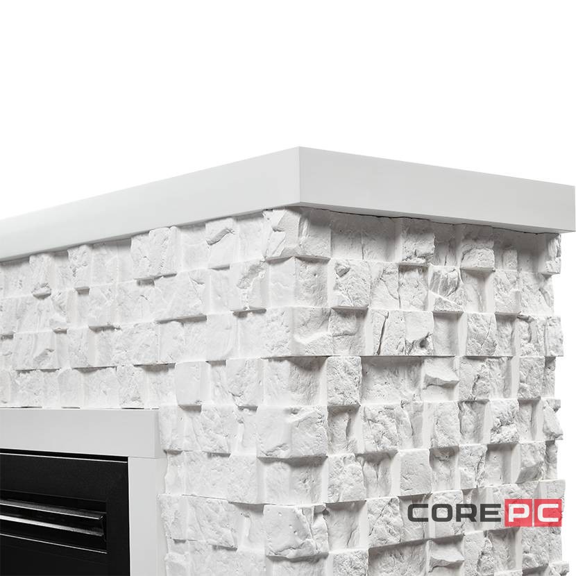 Каминокомплект: Очаг Electrolux EFP/P-3320RLS с порталом Quadro 30 камень песчаник античный бел