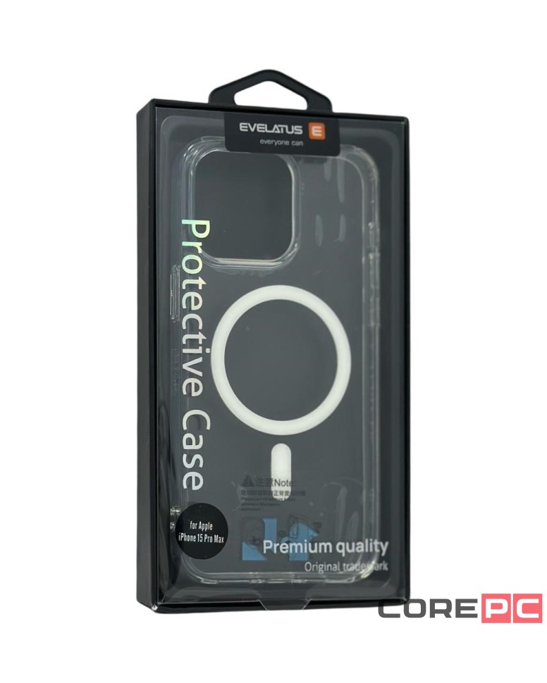 Накладка для i-Phone 15 Pro Max Evelatus Magsafe прозрачный