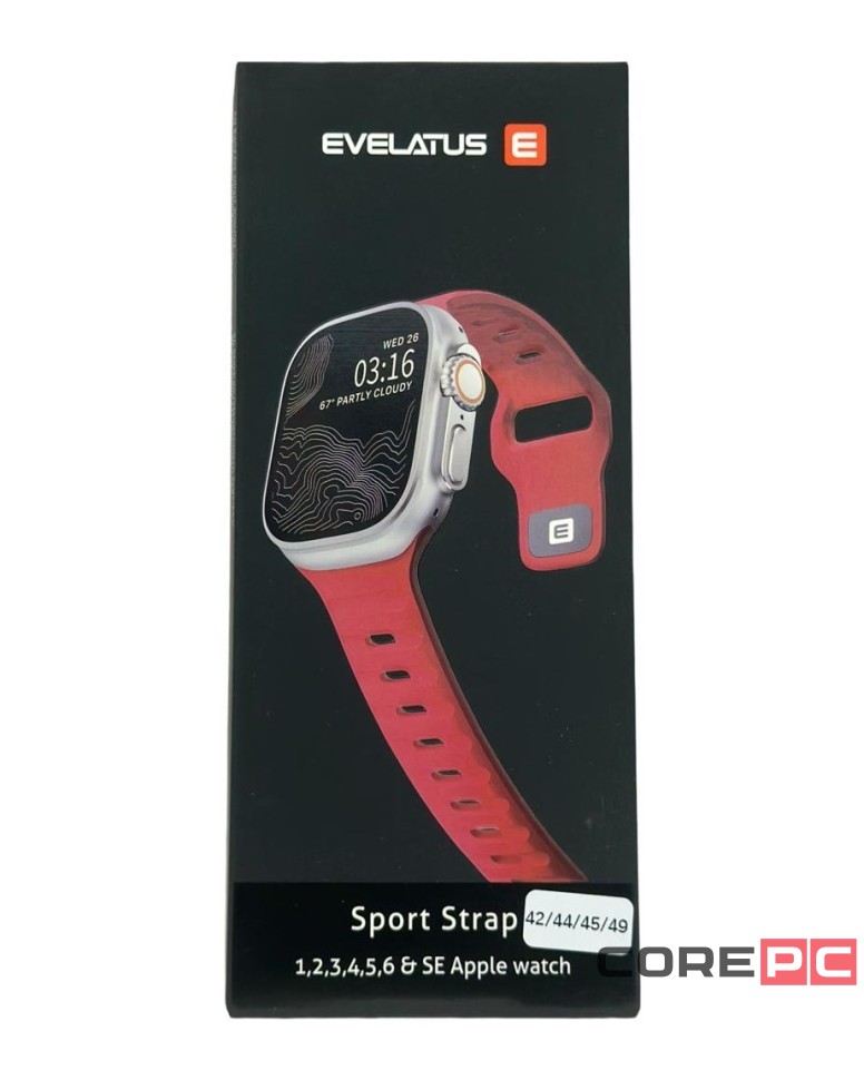 Сменный браслет Evelatus для Apple Watch 42-44-45-49mm малиновый