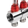 Коллектор латунный в сборе с расходомерами Royal Thermo 1quot; ВР-3/4quot; НР, 11 выходов