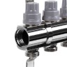 Коллектор латунный в сборе с расходомерами Royal Thermo 1quot; ВР-3/4quot; НР, 11 выходов