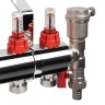 Коллектор латунный в сборе с расходомерами Royal Thermo 1quot; ВР-3/4quot; НР, 11 выходов