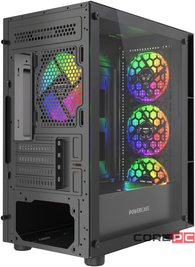 Компьютерный корпус Powercase Mistral Micro EM17 ARGB Black (CMMEM17B-A4)