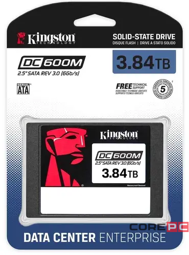 Твердотельный накопитель Kingston 3840 Gb DC600M (SEDC600M/3840G)