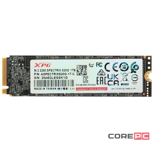 Твердотельный накопитель ADATA 1000 Gb XPG SPECTIX S20G ASPECTRIXS20G-1T-C