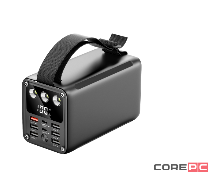 Powerbank Evelatus 60000mAh 6USB/2C 22.5W/20W черный