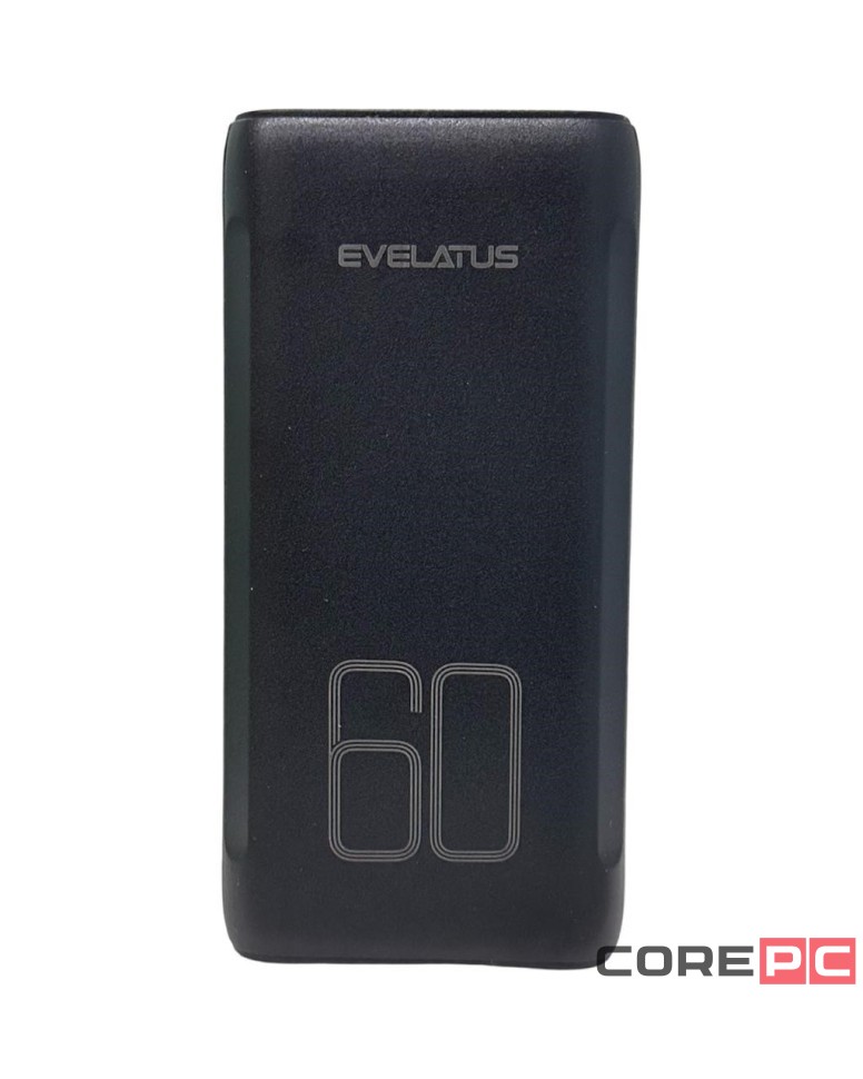 Powerbank Evelatus 60000mAh 6USB/2C 22.5W/20W черный