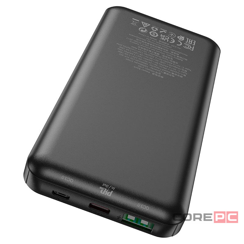 Powerbank Hoco J102 10000mAh 1USB/1C 18W/20W черный