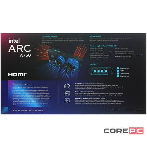 Видеокарта Acer (DP.Z35WW.P01) Intel Arc A750 8GB Predator BiFrost OC