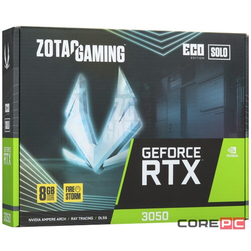 Видеокарта ZOTAC (ZT-A30500R-10L) GeForce RTX 3050 8GB ECO SOLO